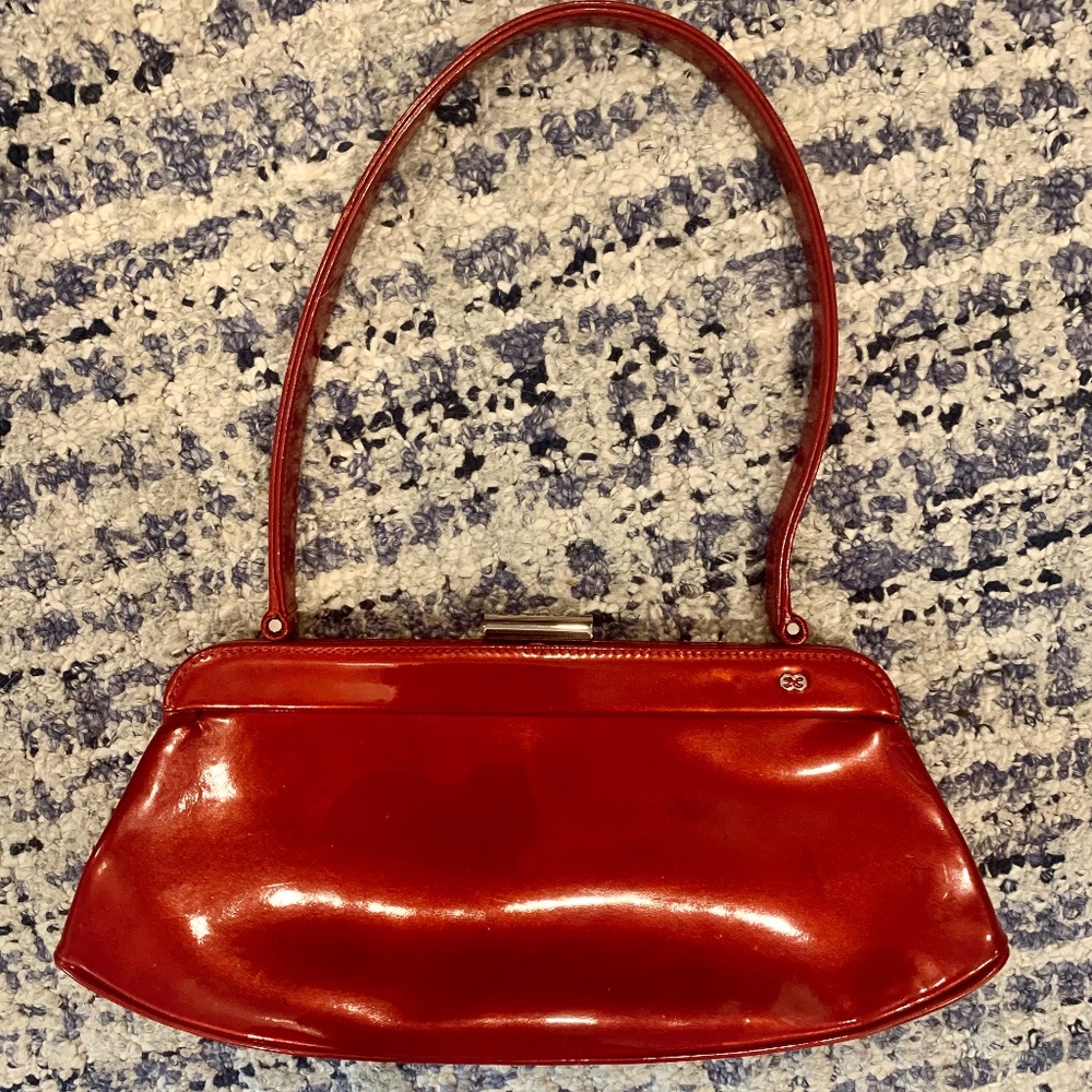 Escada Vintage Red Patent Leather Bag